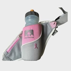 Nathan Water Bottle Pink Breast Cancer Awareness Ribbon Waist Pack